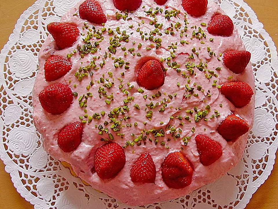 Erdbeer – Frischkäse – Torte – Einfache Kochrezepte